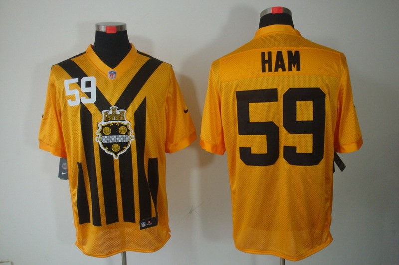 Men 2025 Pittsburgh Steelers #59 Ham yellow Nike Limited NFL Jersey